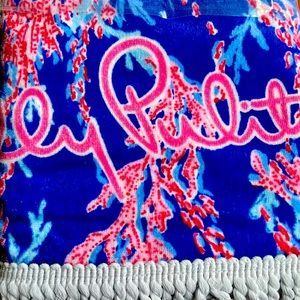 🌴Lilly Pulitzer Beach Towel ~ Borealis Blue Swim on Over🌴